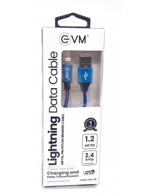 EVM USB TO IPHONE CHARGER CABLE 1.2M