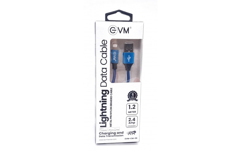 EVM USB TO IPHONE CHARGER CABLE 1.2M