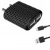QUANTUM MOBILE CHARGER WITH CABLE (MICRO) 2.4A 2PORT 
