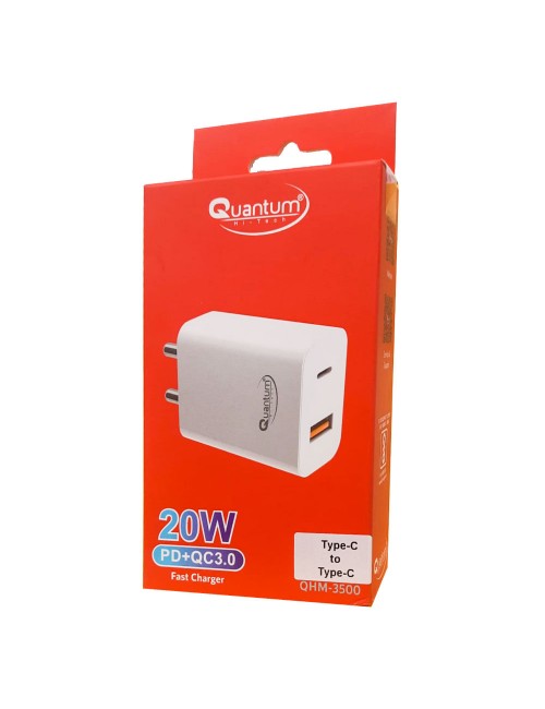 QUANTUM MOBILE CHARGER ADAPTER (TYPE C|USB PORT) 20W