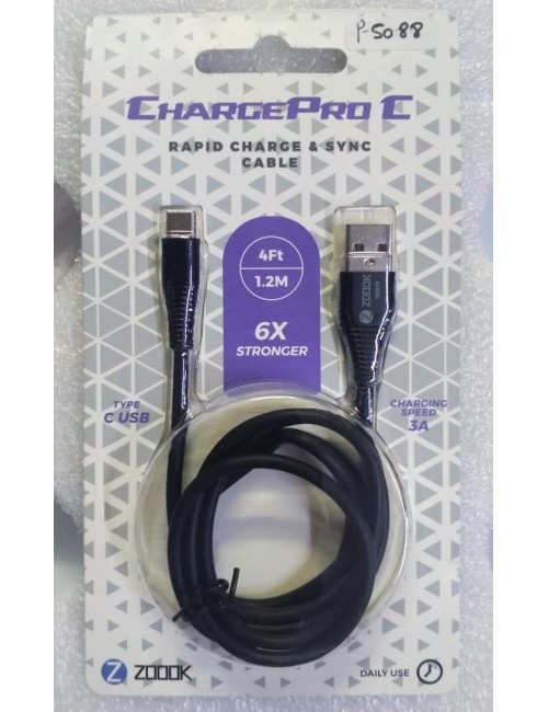 ZOOOK USB TO TYPE C CHARGER CABLE (CHARGE PRO C) 