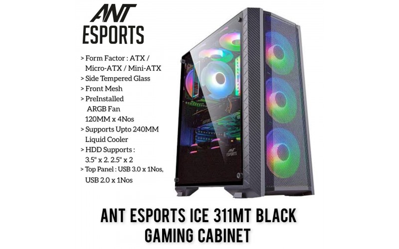 ANT ESPORTS GAMING CABINET ICE 311MT
