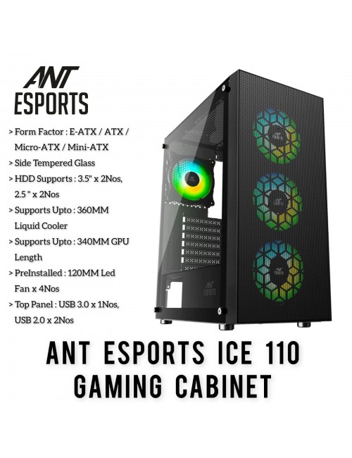 ANT ESPORTS GAMING CABINET ICE 110