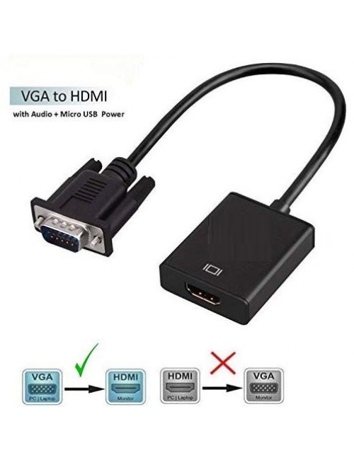 RANZ VGA TO HDMI CONVERTER WITH AUDIO 