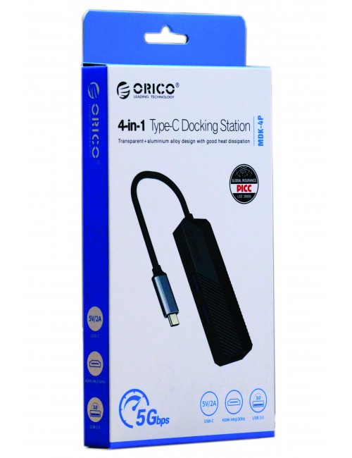 ORICO TYPE C HUB DOCK 4 IN 1 (USB | HDMI | TYPE C)