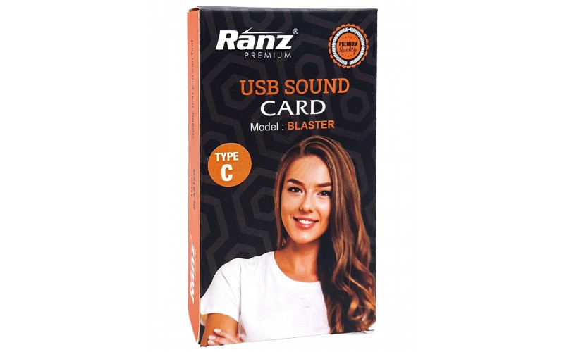 RANZ USB TO SOUND 7.1 (METAL) BLASTER TYPE C PREMIUM