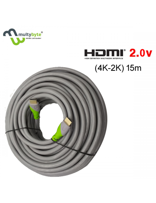 MULTYBYTE HDMI CABLE 15M 720P WITH ETHERNET 4.95GB/S