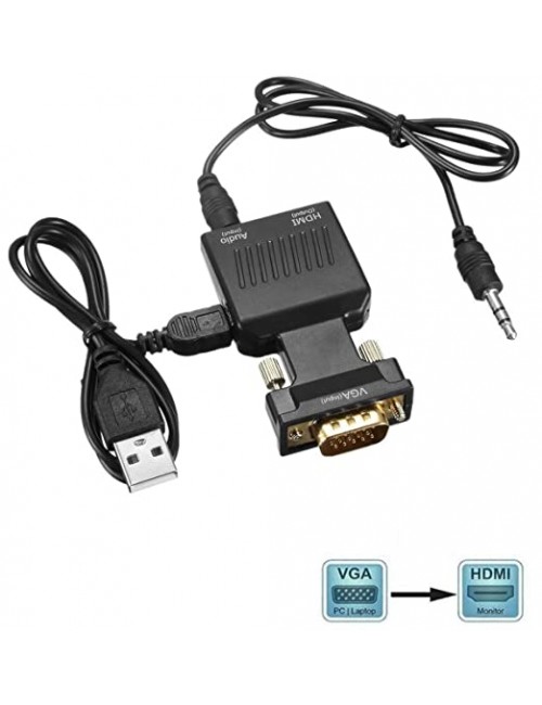 VGA TO HDMI CONVERTER WITH AUDIO 