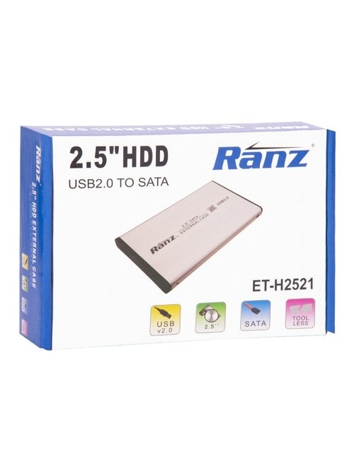 RANZ SSD HDD SATA CASING 2.5" USB 2.0 (METAL)