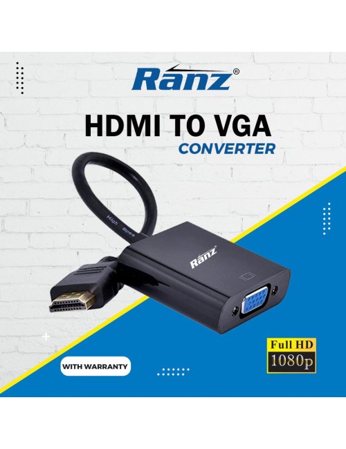 RANZ HDMI TO VGA (MALE TO FEMALE) CONVERTER
