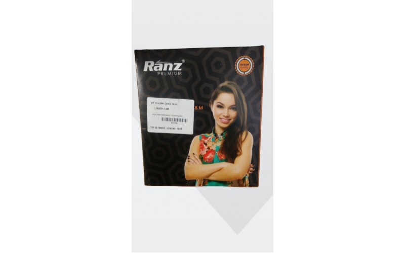 RANZ DISPLAY PORT TO HDMI CABLE 1.8M 4K (DP TO HDMI)