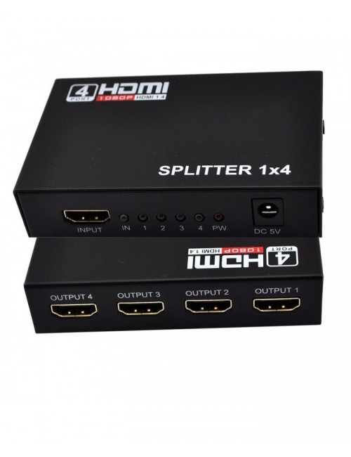 RANZ HDMI SPLITTER 4 PORT WITH ADAPTOR
