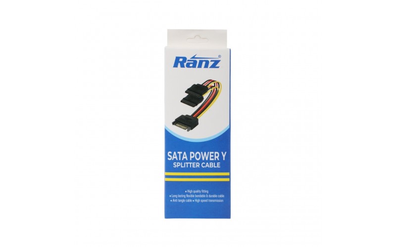 RANZ POWER CABLE FOR DVR NVR SATA Y PIN 