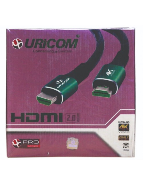 URICOM HDMI CABLE 15M 4K 60HZ 1080P WITH ETHERNET 18GB/S SPEED