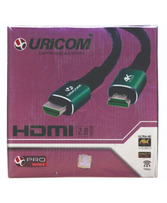 URICOM HDMI CABLE 10M 4K 60HZ 1080P WITH ETHERNET 18GB/S SPEED