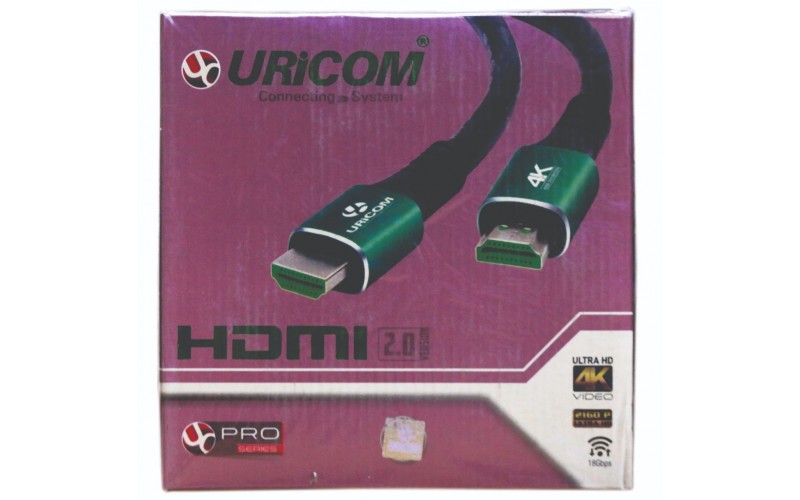 URICOM HDMI CABLE 3M 4K 60HZ 1080P WITH ETHERNET 18GB/S SPEED