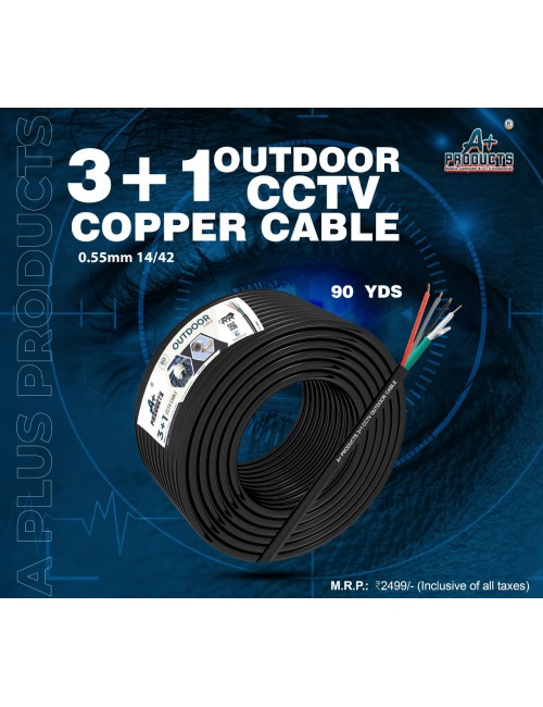 CCTV CABLE 3+1 OUTDOOR 90 YARD A+ 