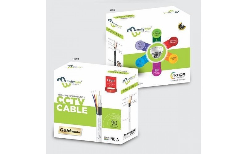 CCTV CABLE 3+1 90 YARD OUTDOOR MULTYBYTE 