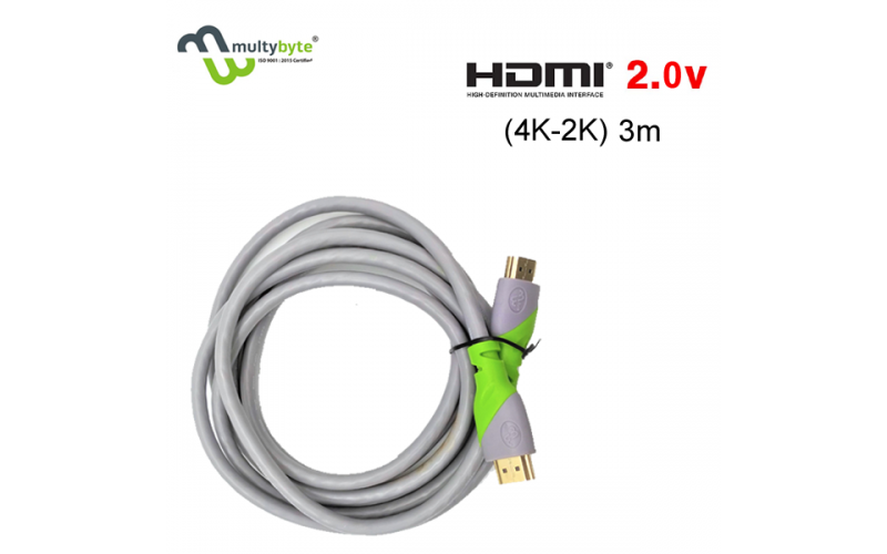 MULTYBYTE HDMI CABLE 3M 4K 60Hz