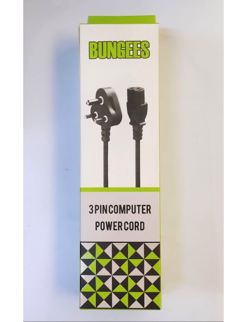 BUNGEES COMPUTER POWER CABLE 1.5M (1 YEAR)