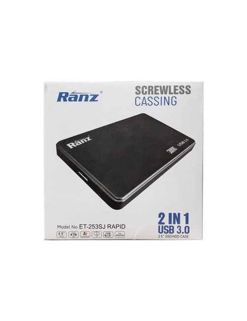 RANZ SSD HDD SATA CASING 2.5" USB 3.0 2 IN 1 (PLASTIC)