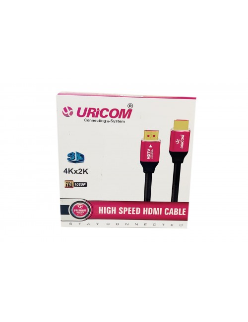 URICOM HDMI CABLE 10M 30HZ 1080P 3D WITH ETHERNET 10.2GB/S SPEED 4K-2K 