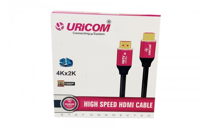 URICOM HDMI CABLE 5M 1080P 4Kx2K 3D 4.95GB/S  