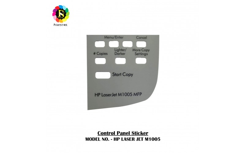 PRINT STAR CONTROL PANEL STICKER FOR HP LJ M1005