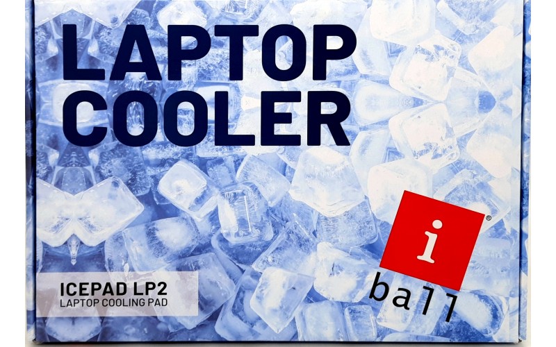 IBALL LAPTOP COOLING PAD 15.6" ICEPAD LP2 ADJUSTABLE LED 2 FAN