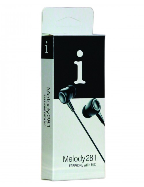 IBALL WIRED EARPHONE WITH MIC (MELODY 281) BLACK