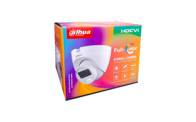DAHUA DOME 2MP NIGHT COLOUR (HDW1209CLQP A LED) 3.6MM BUILT IN MIC
