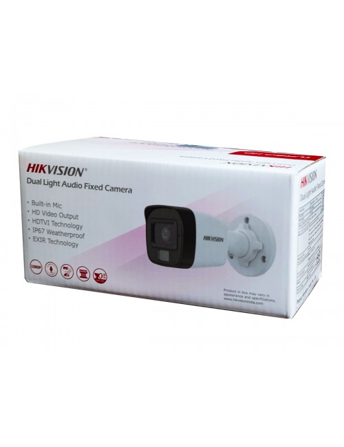 HIKVISION BULLET 2MP (16D0TLFS) 3.6MM BUILT IN MIC WITH DUAL LIGHT