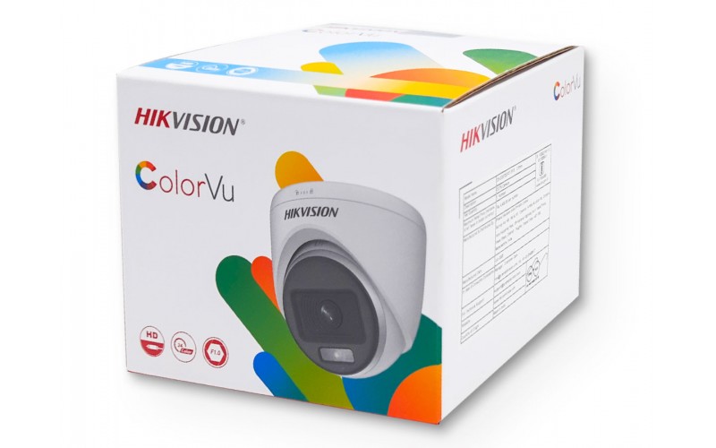 HIKVISION DOME 2MP NIGHT COLOUR (70DF0T PFS) 2.8MM BUILT IN MIC