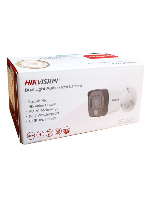 HIKVISION BULLET 2MP (16D0TLPFS) 3.6MM BUILT IN MIC WITH DUAL LIGHT