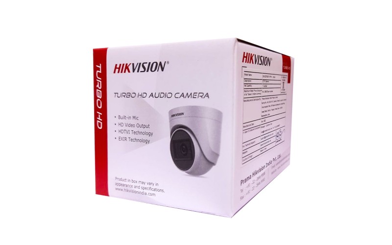 HIKVISION DOME 2MP WDR (76D0T ITPFS) 3.6MM BUILT IN MIC
