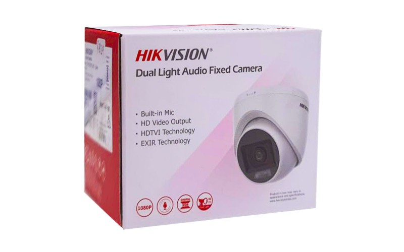 HIKVISION DOME 2MP (76D0TLPFS) 2.8MM BUILT IN MIC WITH DUAL LIGHT