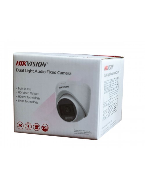 HIKVISION DOME 5MP (76K0T LPFS) 2.8 MM BUILT IN MIC WITH DUAL LIGHT 3K