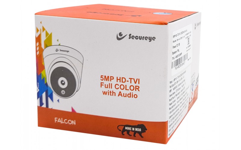 SECUREYE DOME 5MP 3.6MM (NIGHT COLOR VISION) WITH COAXIAL AUDIO (SA D5 CA)