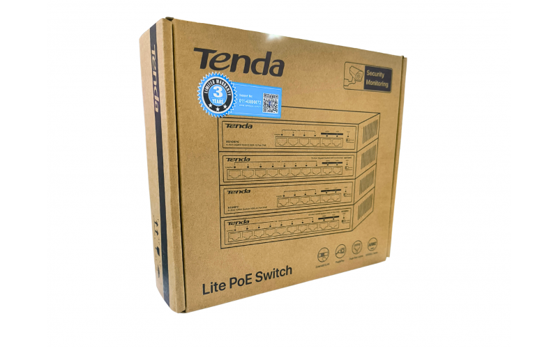 TENDA POE SWITCH 8 PORT (8 NORMAL + 2 NORMAL UPLINK) S110PC 8FE+2FE
