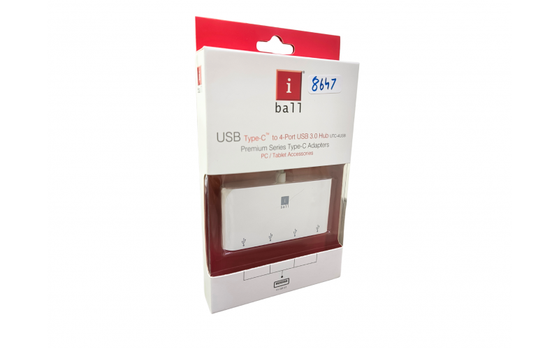 IBALL USB TYPE C HUB 4 PORT 3.0 (UTC-4USB)
