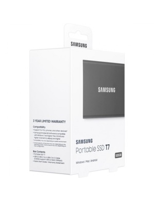 SAMSUNG EXTERNAL SSD 500GB T7 (USB 3.2) BLACK