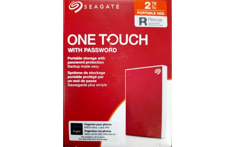 SEAGATE EXTERNAL HARD DISK 2TB ONE TOUCH 2.5” (RED)