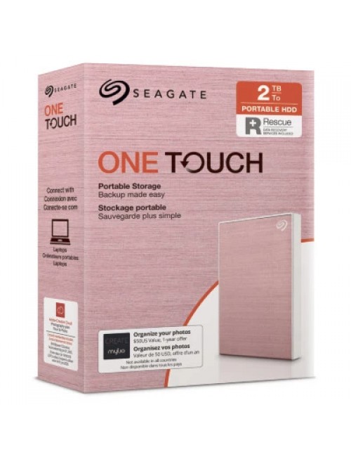 SEAGATE EXTERNAL HARD DISK 2TB ONE TOUCH 2.5" (PINK) STKY2000405