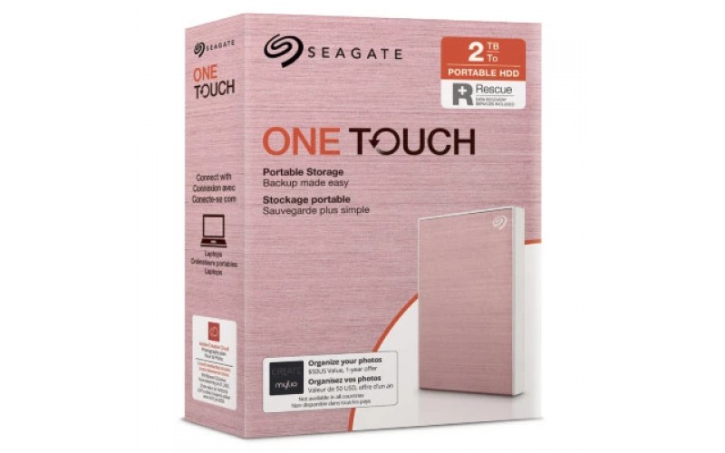 SEAGATE EXTERNAL HARD DISK 2TB ONE TOUCH 2.5" (PINK) STKY2000405