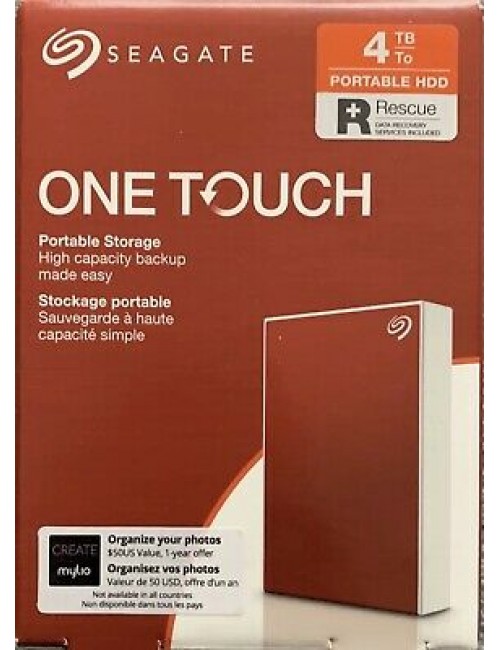 SEAGATE EXTERNAL HARD DISK 4TB ONE TOUCH 2.5” RED