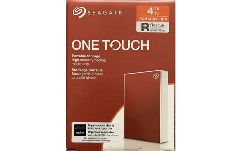 SEAGATE EXTERNAL HARD DISK 4TB ONE TOUCH 2.5” RED