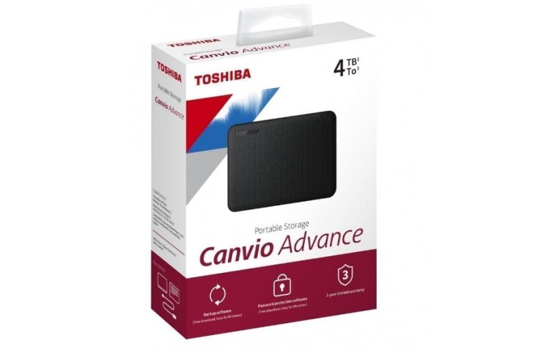 TOSHIBA EXTERNAL HARD DISK 4TB CANVIO ADVANCE 2.5”