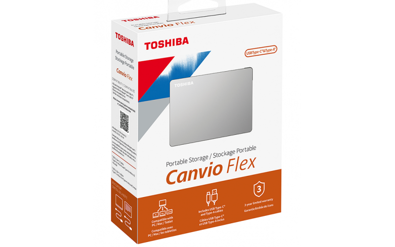 TOSHIBA EXTERNAL HARD DISK 2TB CANVIO FLEX 2.5” (TYPE C)