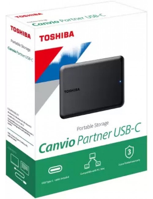 TOSHIBA EXTERNAL HARD DISK 2TB CANVIO PARTNER 2.5”  TYPE C| USB 3.0 