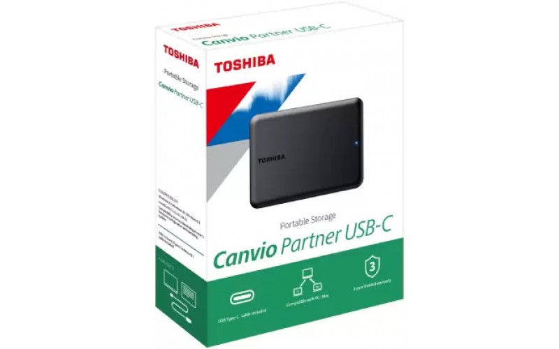 TOSHIBA EXTERNAL HARD DISK 4TB CANVIO PARTNER 2.5” TYPE C